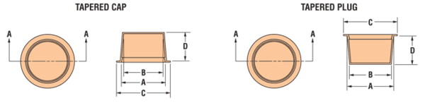 Heyco TCP 115-108 HEYCap Tapered Caps and Plugs - NPT, 3/4 Hole Diameter